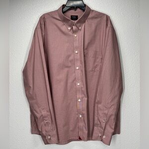 UNTUCKit Dress Shirt Long Sleeve Button Up XXXL Wrinkle Free Regular Fit Maroon